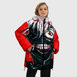 Куртка зимняя женская Токийский Гуль, цвет: 3D-красный — фото 2