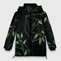 Куртка зимняя женская Геометрия в природе, цвет: 3D-светло-серый