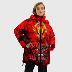 Куртка зимняя женская Manchester United, цвет: 3D-светло-серый — фото 2