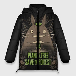 Куртка зимняя женская Plant a tree Save the forest, цвет: 3D-красный