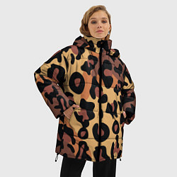 Куртка зимняя женская Кошачий окрас, цвет: 3D-светло-серый — фото 2