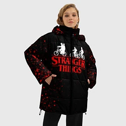 Куртка зимняя женская STRANGER THINGS, цвет: 3D-красный — фото 2