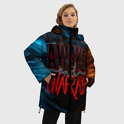 Куртка зимняя женская Awake unafraid, цвет: 3D-черный — фото 2