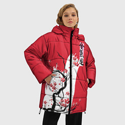 Куртка зимняя женская Сакура Айкидо, цвет: 3D-черный — фото 2