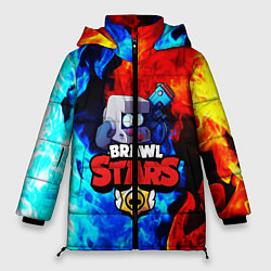 Куртка зимняя женская BRAWL STARS 8 BIT, цвет: 3D-черный