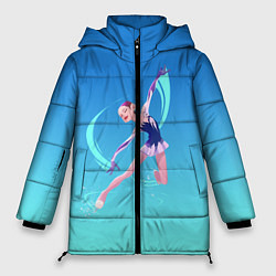 Куртка зимняя женская Фигурное катание, цвет: 3D-красный