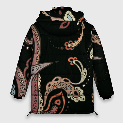 Женская зимняя куртка Расписной узор / 3D-Светло-серый – фото 2