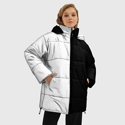 Куртка зимняя женская ПРОСТО ЧЁРНО-БЕЛЫЙ, цвет: 3D-светло-серый — фото 2