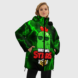 Куртка зимняя женская Brawl Stars, цвет: 3D-красный — фото 2