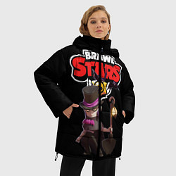 Куртка зимняя женская Мортис Brawl Stars, цвет: 3D-черный — фото 2