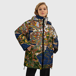 Куртка зимняя женская Герои 3 Карта, цвет: 3D-черный — фото 2