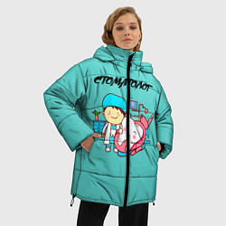 Куртка зимняя женская Стоматолог, цвет: 3D-красный — фото 2