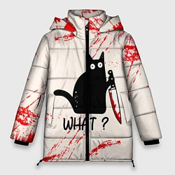 Куртка зимняя женская What cat, цвет: 3D-черный