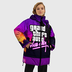 Куртка зимняя женская GTA:VICE CITY, цвет: 3D-черный — фото 2