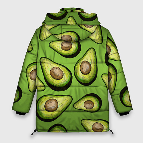 Женская зимняя куртка Люблю авокадо / 3D-Светло-серый – фото 2