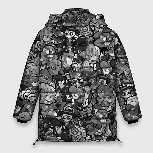 Женская зимняя куртка BRAWL STARS BLACK / 3D-Светло-серый – фото 2