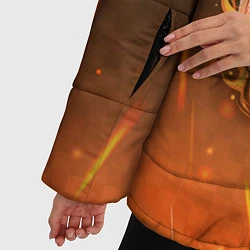 Куртка зимняя женская Огненный единорог, цвет: 3D-черный — фото 2