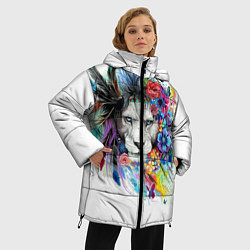 Куртка зимняя женская Лев, цвет: 3D-черный — фото 2