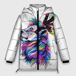 Куртка зимняя женская Лев арт, цвет: 3D-черный