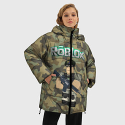 Куртка зимняя женская Roblox 23 February Camouflage, цвет: 3D-красный — фото 2