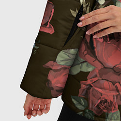 Куртка зимняя женская Букет роз, цвет: 3D-светло-серый — фото 2