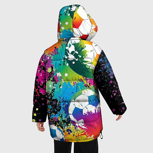 Женская зимняя куртка Football Paints / 3D-Красный – фото 4