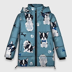 Куртка зимняя женская Собачки, цвет: 3D-светло-серый