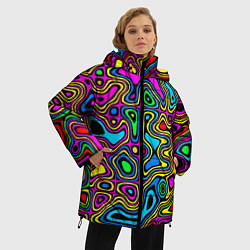 Куртка зимняя женская Психоделика, цвет: 3D-черный — фото 2