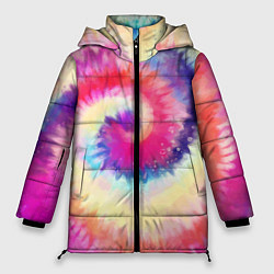 Куртка зимняя женская Tie Dye vortex, цвет: 3D-черный
