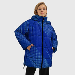 Куртка зимняя женская Линейная Абстракция, цвет: 3D-черный — фото 2