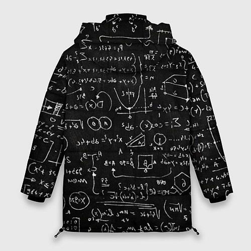 Женская зимняя куртка Математические формулы / 3D-Светло-серый – фото 2
