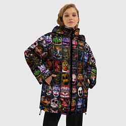Куртка зимняя женская Five Nights At Freddy's, цвет: 3D-черный — фото 2