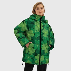 Куртка зимняя женская Ирландский клевер, цвет: 3D-черный — фото 2