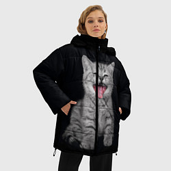 Куртка зимняя женская Котенок, цвет: 3D-черный — фото 2