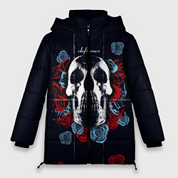 Куртка зимняя женская Deftones Rose, цвет: 3D-черный