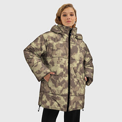 Куртка зимняя женская Хаки, цвет: 3D-черный — фото 2