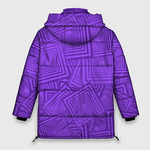 Женская зимняя куртка Квадраты в квадратах / 3D-Светло-серый – фото 2
