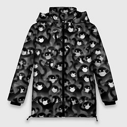 Куртка зимняя женская Ъуъ съуки в маске, цвет: 3D-черный