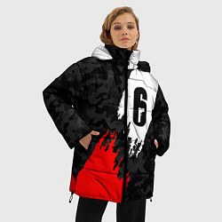 Куртка зимняя женская RAINBOW SIX SIEGE, цвет: 3D-красный — фото 2