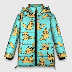 Куртка зимняя женская Pikachu, цвет: 3D-черный