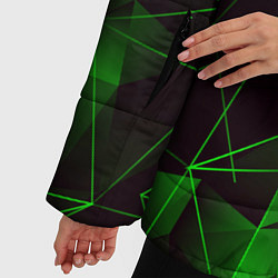 Куртка зимняя женская GREEN STRIPES, цвет: 3D-черный — фото 2