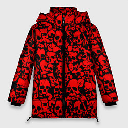 Куртка зимняя женская ЧЕРЕПА, цвет: 3D-черный
