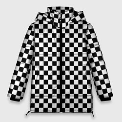 Куртка зимняя женская Шахматка мелкая, цвет: 3D-черный