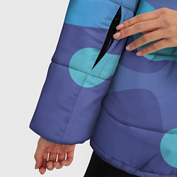 Куртка зимняя женская Абстрактные краски, цвет: 3D-черный — фото 2