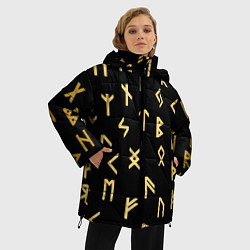 Куртка зимняя женская РУНЫ, цвет: 3D-черный — фото 2
