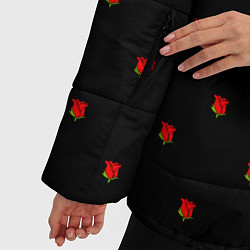 Куртка зимняя женская РОЗЫ, цвет: 3D-красный — фото 2