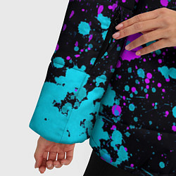 Куртка зимняя женская БРЫЗГИ КРАСКИ NEON, цвет: 3D-черный — фото 2