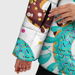 Куртка зимняя женская Любитель пончиков, цвет: 3D-черный — фото 2