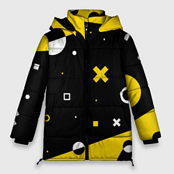 Куртка зимняя женская ФИГУРКИ, цвет: 3D-черный