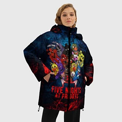 Куртка зимняя женская Five Nights At Freddys, цвет: 3D-черный — фото 2